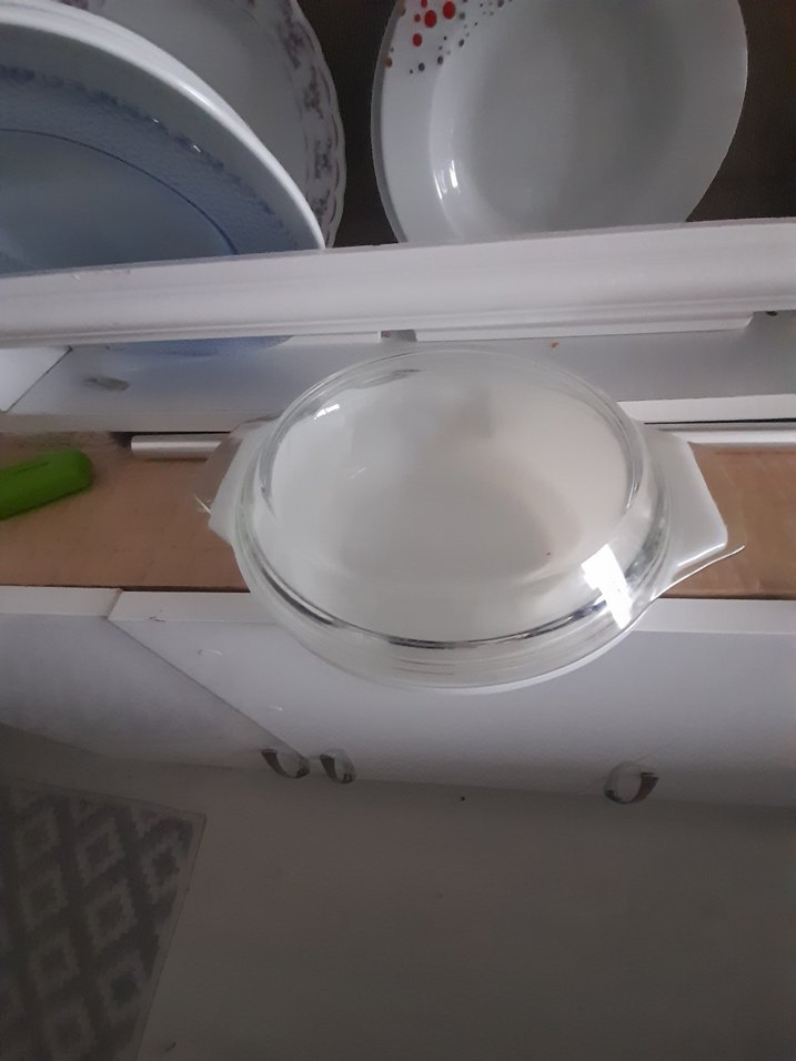 Çiçek Desenli Beyaz Cam Saklama Kabı - Görsel 2