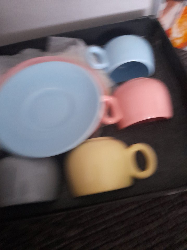 Pastel Renkli 6'lı Seramik Fincan Seti - Görsel 2