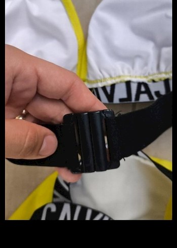 Sarı Calvin Klein Bel Detaylı Bikini - Görsel 3