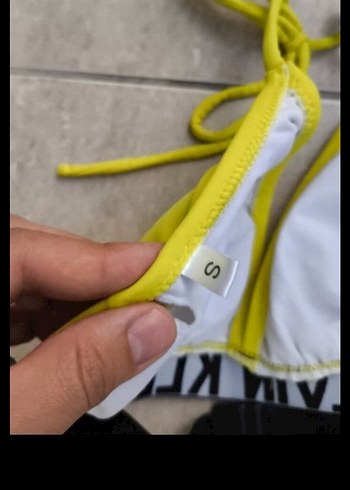 Sarı Calvin Klein Bel Detaylı Bikini - Görsel 4