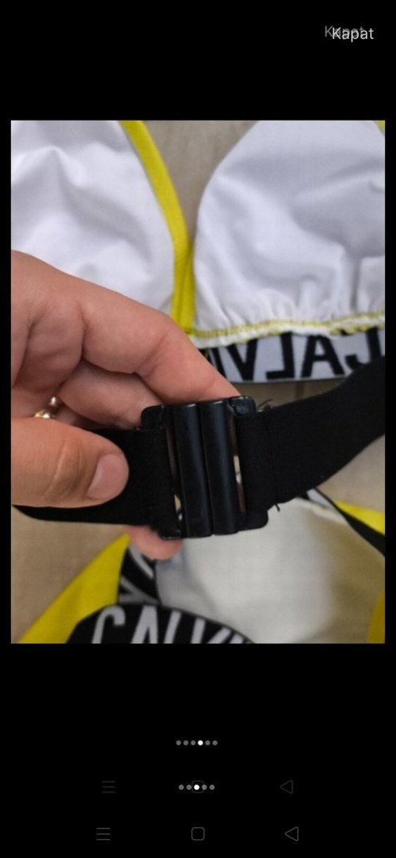 Sarı Calvin Klein Bel Detaylı Bikini - Görsel 3