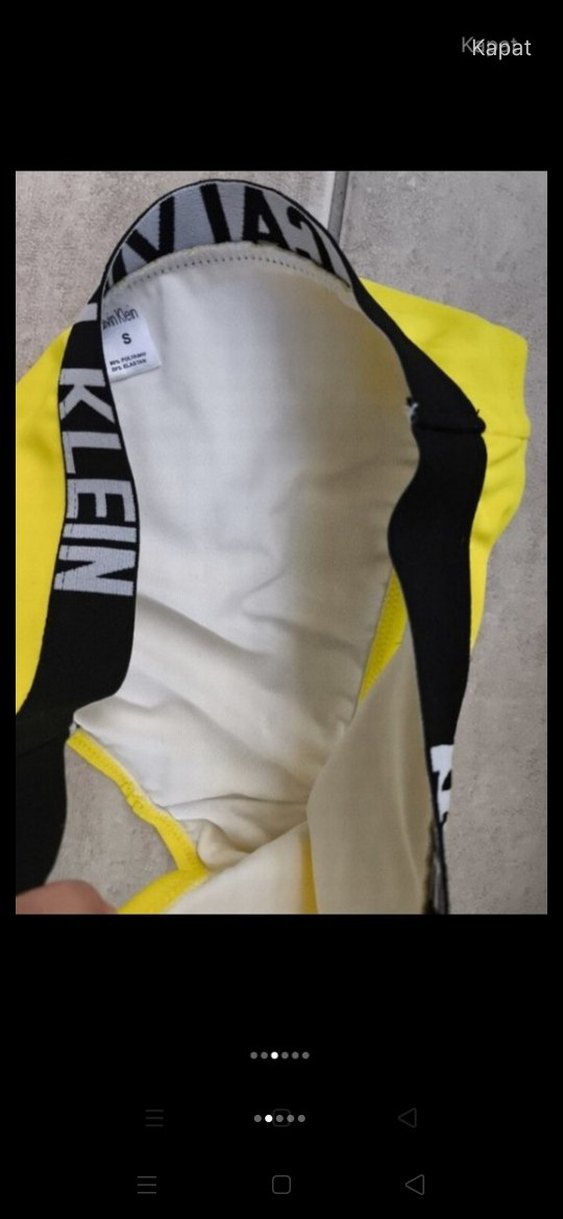 Sarı Calvin Klein Bel Detaylı Bikini - Görsel 2