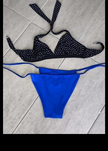 Mavi Mini Strappy Bikini Takımı - Görsel 2