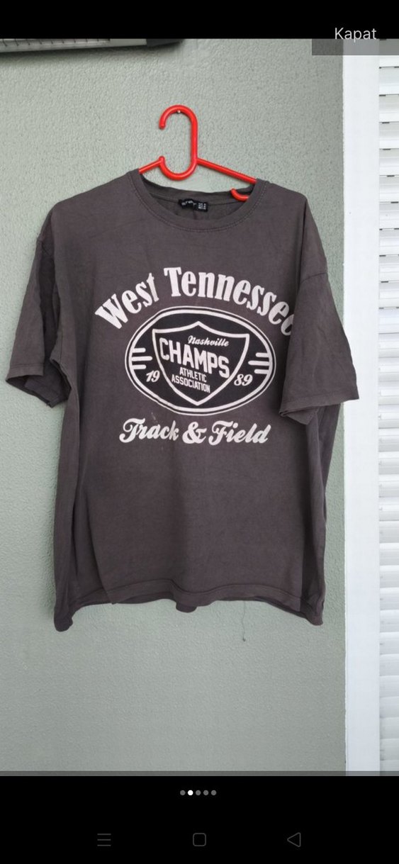 Gri Baskılı  Tişört - Görsel 2