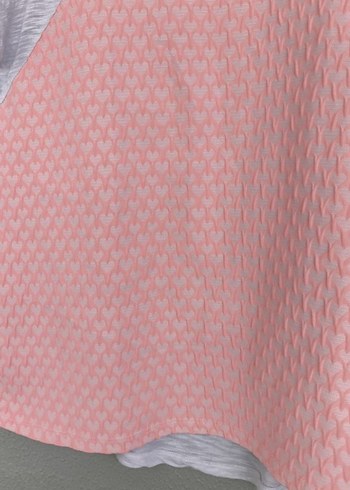 Pembe  Desenli Kısa Kollu Bluz - Görsel 2