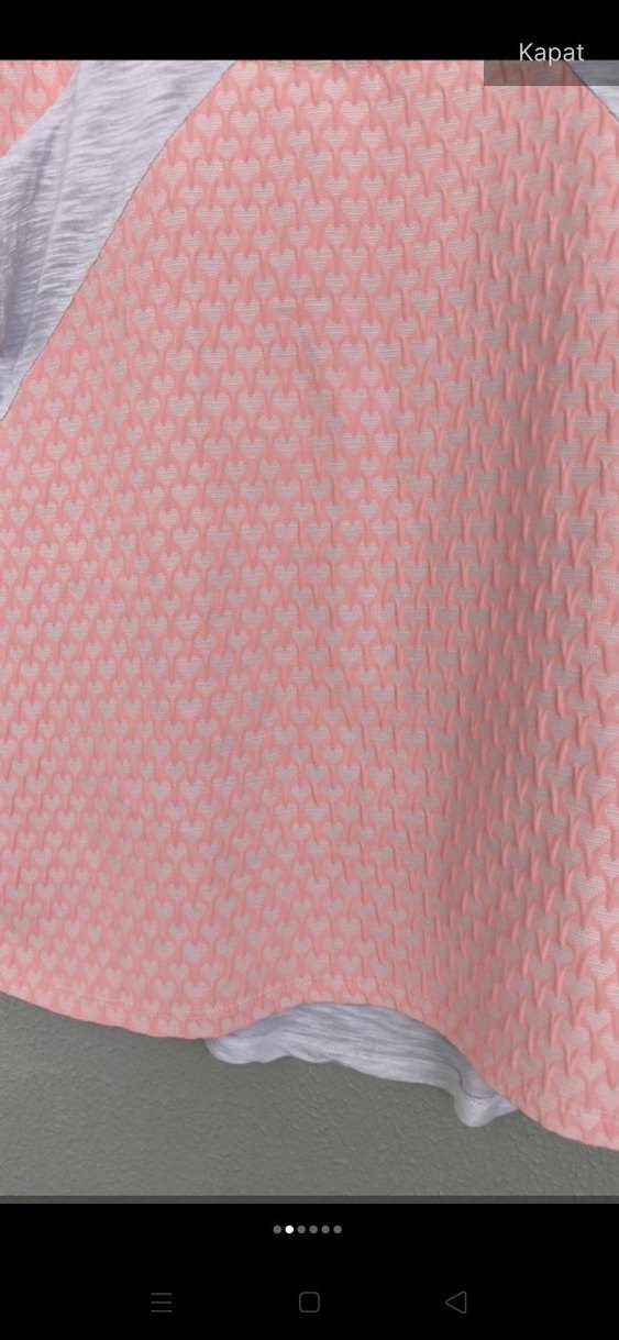 Pembe  Desenli Kısa Kollu Bluz - Görsel 2