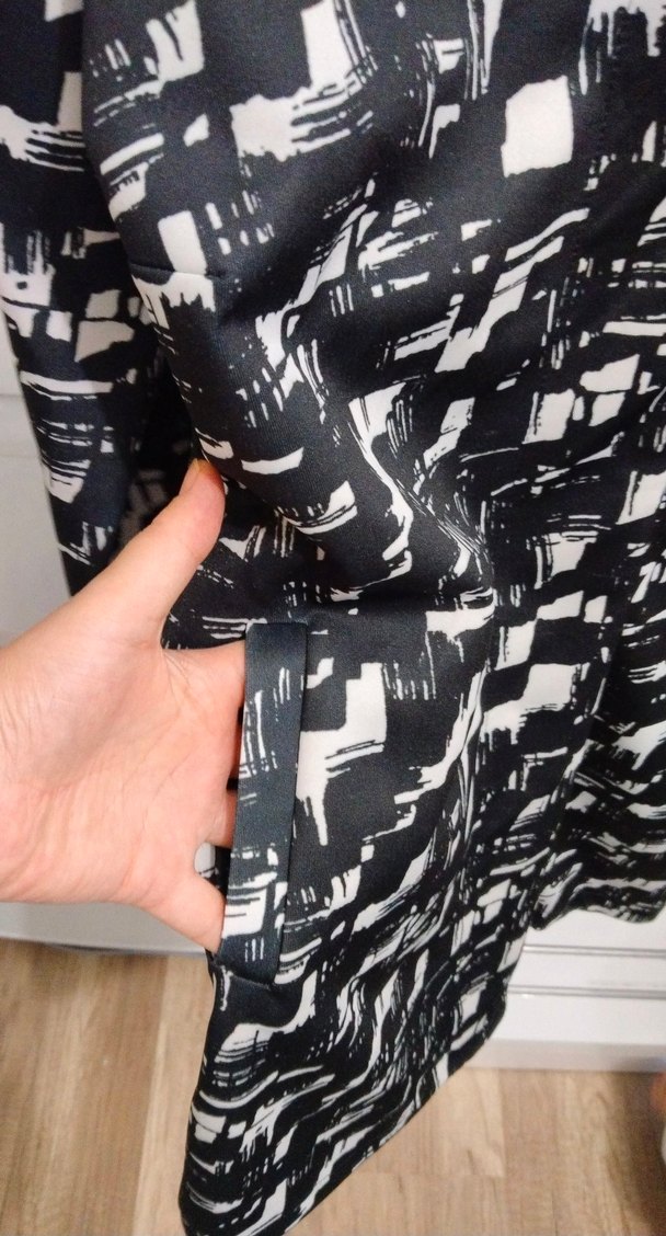 Siyah Gri Desenli Uzun Kollu - Görsel 2