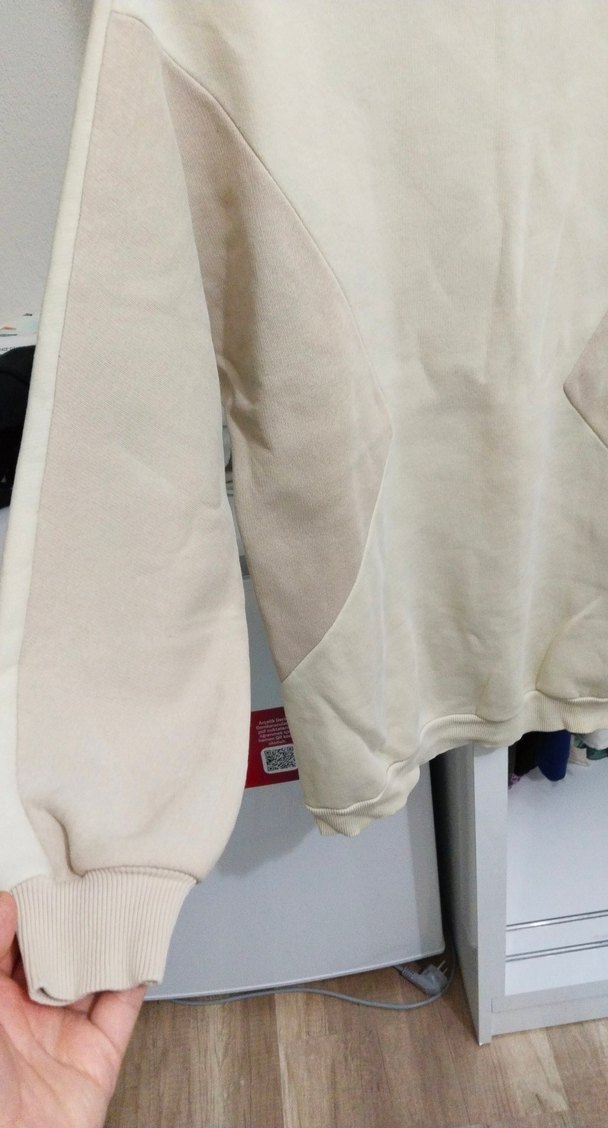 Kadın Beyaz Salaş Sweatshirt - Görsel 3