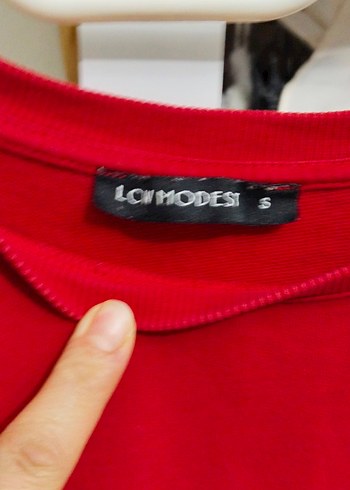 Renkli Baskılı Kırmızı Kadın Sweatshirt - Görsel 2