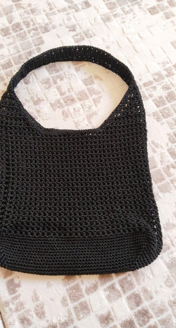 Siyah Örgü  Kadın Çanta - Görsel 3