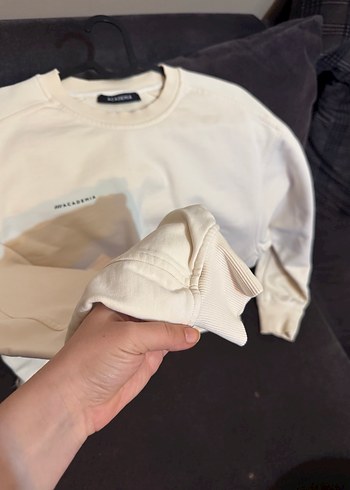 Academia Kadın krem Sweatshirt - Görsel 2