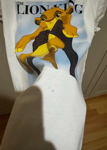 Beyaz  Aslan Kral Baskılı Tişört - Görsel 4