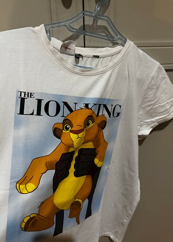 Beyaz  Aslan Kral Baskılı Tişört - Görsel 3