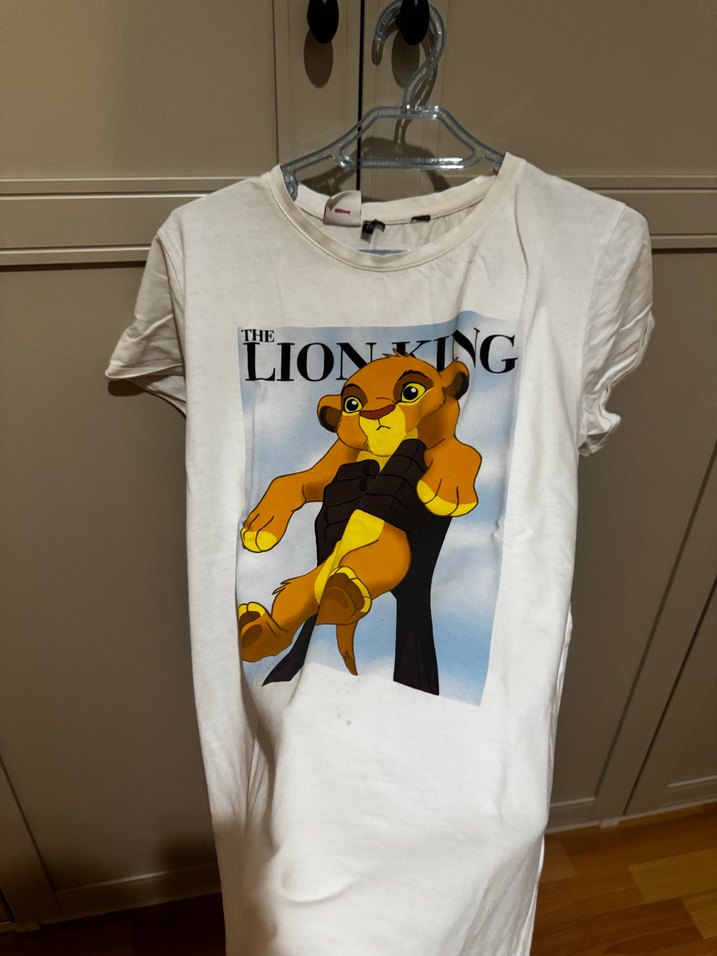 Beyaz  Aslan Kral Baskılı Tişört - Görsel 2