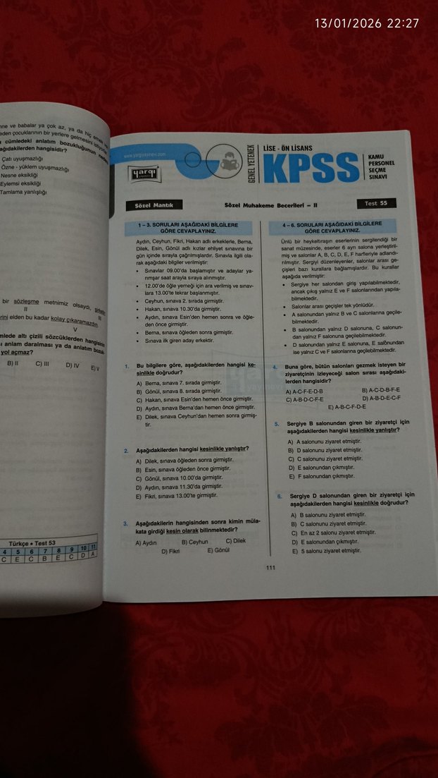 KPSS Lise Ön Lisans Yaprak Test Kitabı - Görsel 3