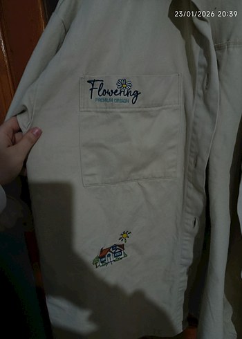 Bej Baskılı Gömlek - Görsel 2