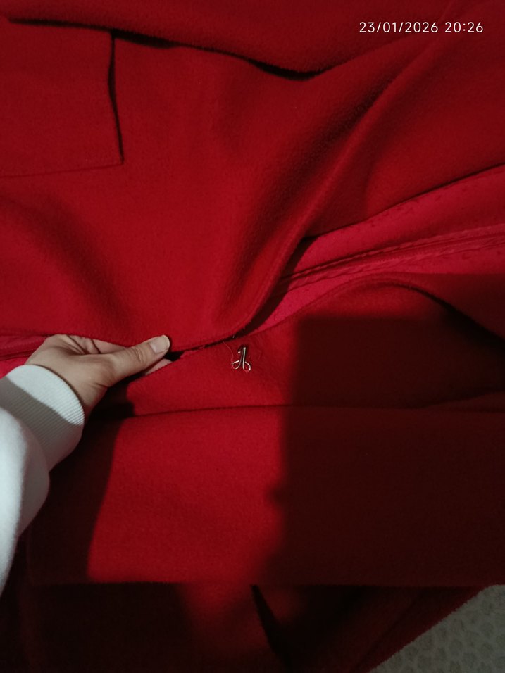 Kırmızı Uzun Kaban - Görsel 5