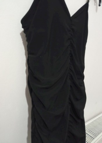 askıları taşlı elbise - Görsel 5