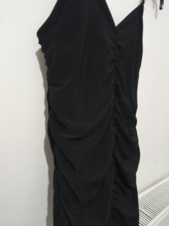 askıları taşlı elbise - Görsel 5