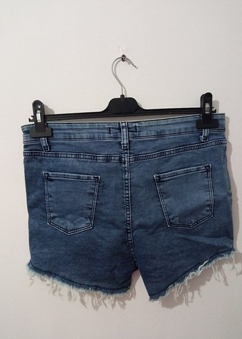 Kadın Mavi Mini Denim Şort - Görsel 4