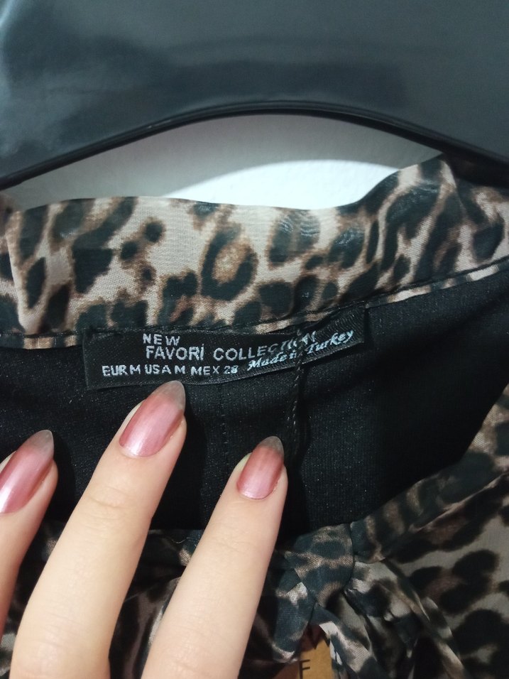 Bohem Tarz Kahverengi Leopar Desenli Uzun Kollu Elbise - Görsel 5