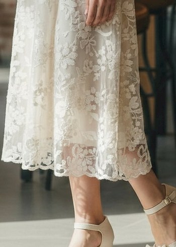 Aslı Acar Beyaz Topuklu Ayakkabı | 40 Numara | Hiç Giyilmemiş - Görsel 6