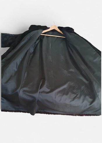 Gerçek Vizon Kürk  Özel Dikim  36-38 Beden  Siyah - Görsel 3