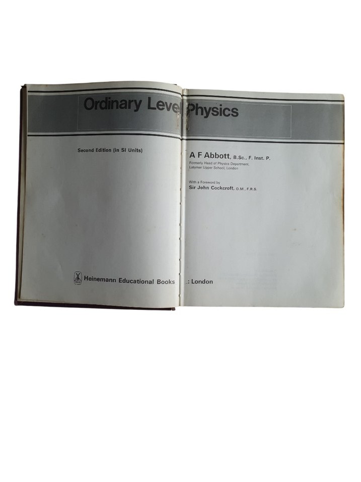 Ordinary Level Physics  A.F. Abbott | 1974 Vintage Fizik Kitabı - Görsel 2