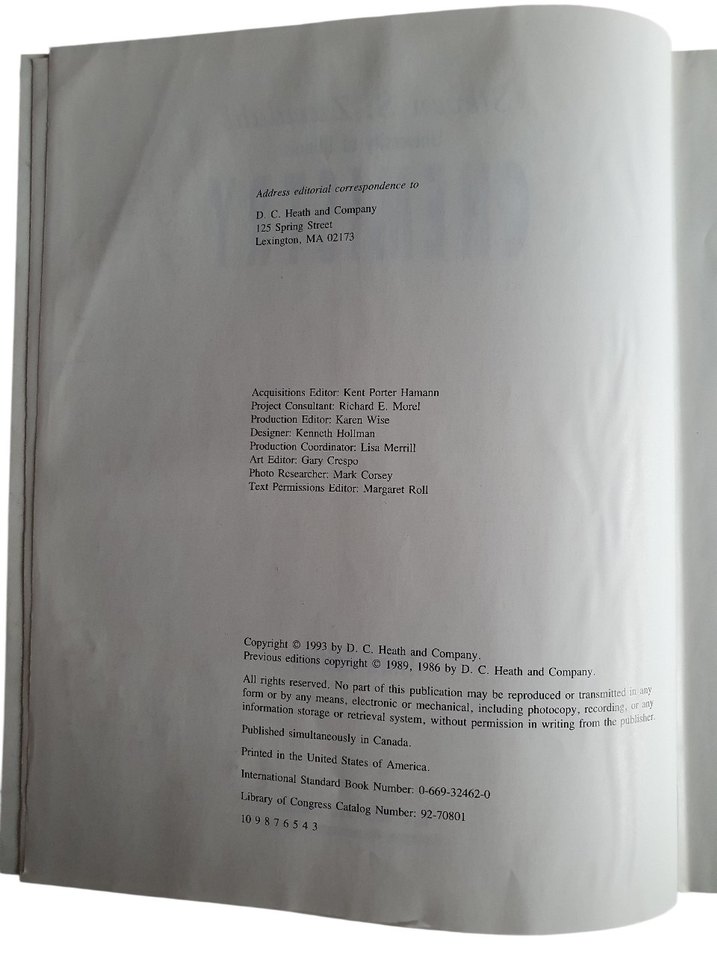 Steven S. Zumdahl  Chemistry (3rd Edition) | Kimya Kitabı - Görsel 4