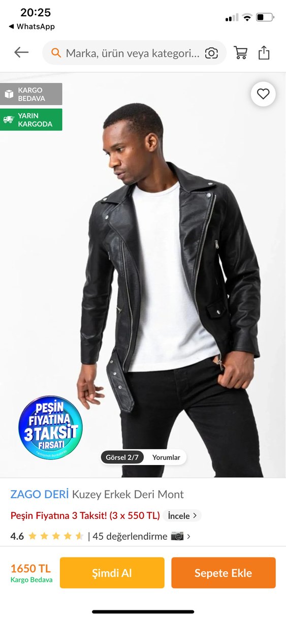 Sıfır ürün Siyah Erkek Biker Deri Ceket - Görsel 5