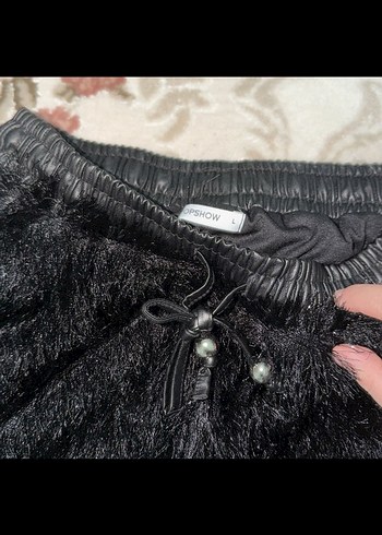 Siyah Kürklü Midi Kadın Pantolon - Görsel 3