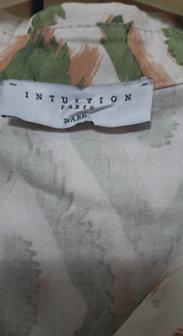 Bohem V Yaka Düğmeli Uzun Kollu Gömlek - Görsel 2