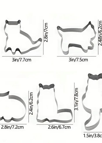 Diğer Kedi Figürlü Metal Kurabiye Kalıpları