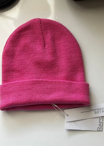 Pembe Örgü Kadın Bere - Görsel 2