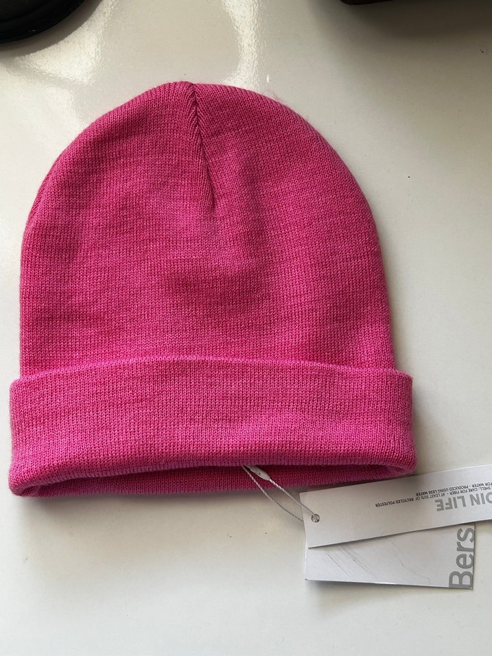 Pembe Örgü Kadın Bere - Görsel 2