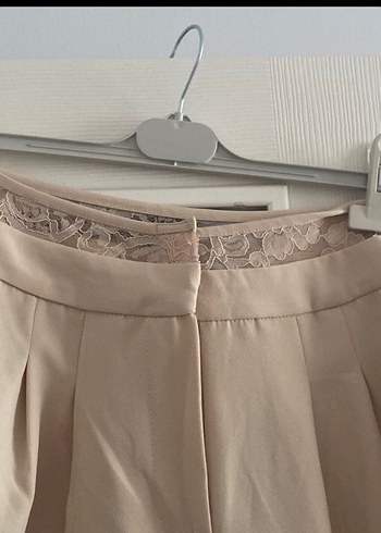 Bej Midi Kadın Kumaş Pantolon - Görsel 3