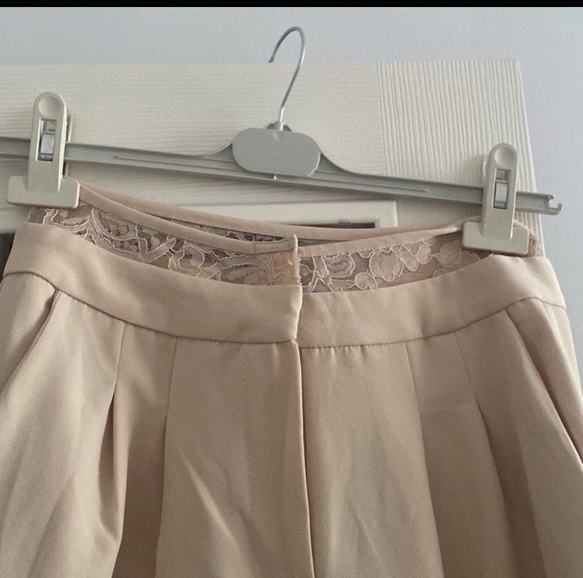 Bej Midi Kadın Kumaş Pantolon - Görsel 3