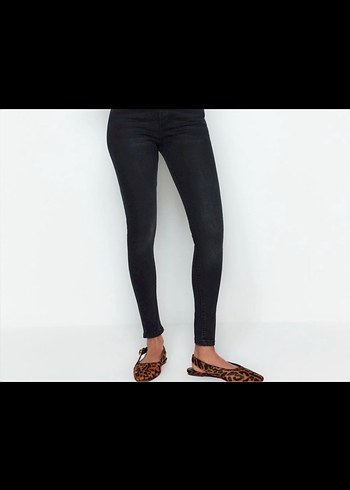 Kadın Lacivert Dar Kesim Denim Pantolon - Görsel 2