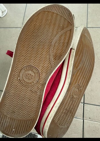 Lacoste kırmızı bordo Süet Bağcıklı Kadın Sneaker - Görsel 4