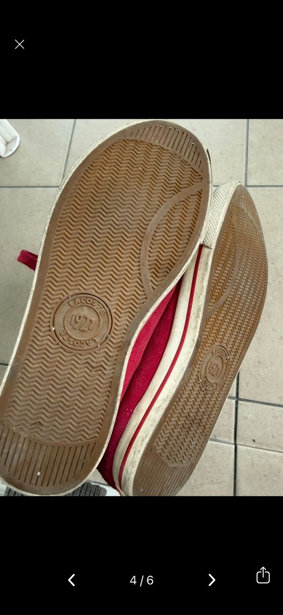 Lacoste kırmızı bordo Süet Bağcıklı Kadın Sneaker - Görsel 4