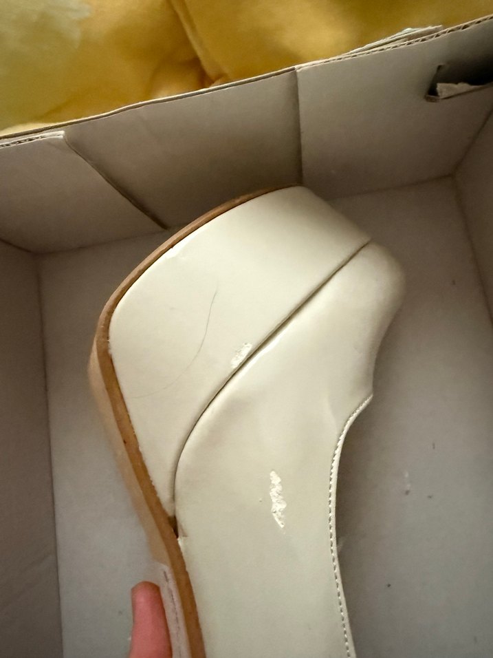 Beyaz Rugan Kadın Stiletto Topuklu Ayakkabı - Görsel 4