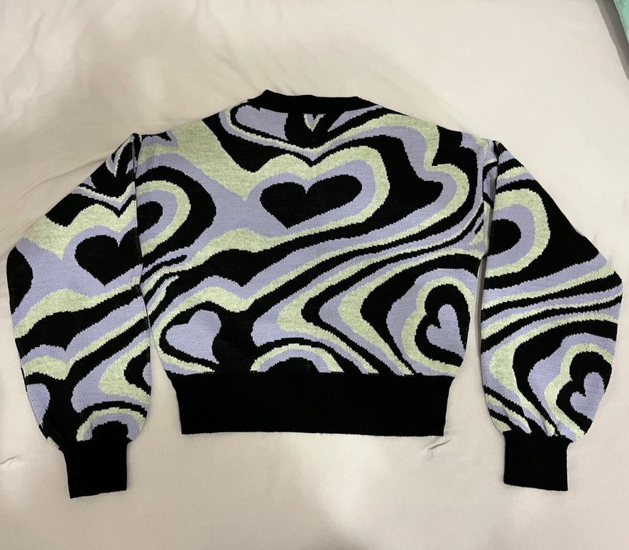 Kadın Çok Renkli Örgü Uzun Kollu Kazak - Görsel 2