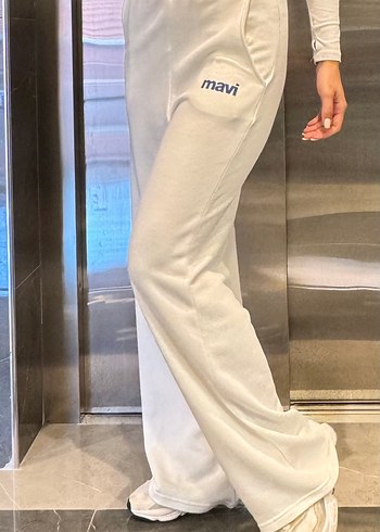 Mavi Beyaz Kadın Rahat Kesim Eşofman Altı - Görsel 3