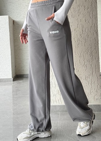 Gri Rahat Kesim Kadın Eşofman Altı - Görsel 2