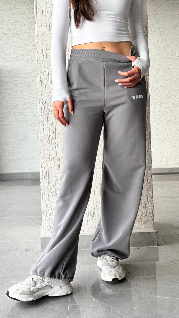 Gri Rahat Kesim Kadın Eşofman Altı - Görsel 4