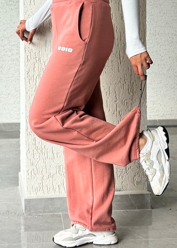 Pembe Rahat Kesim Kadın Eşofman Altı - Görsel 3