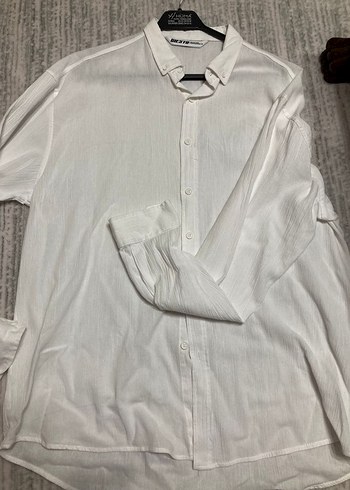 Beyaz Keten Erkek Gömlek - Görsel 2