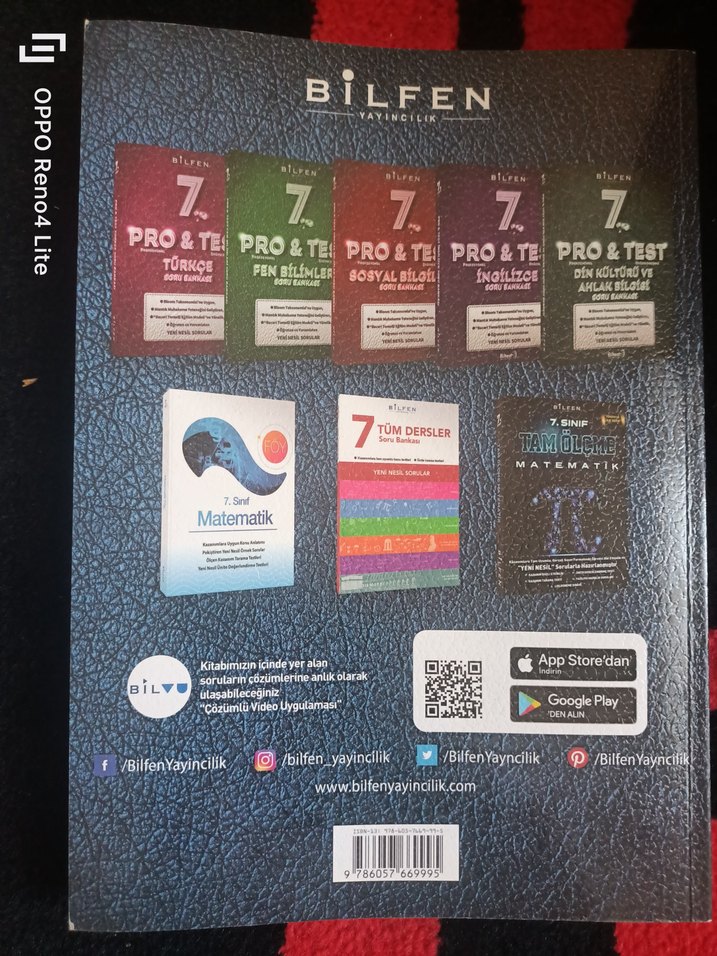 Bilfen 7. Sınıf Pro & Test Matematik Soru Bankası - Görsel 2