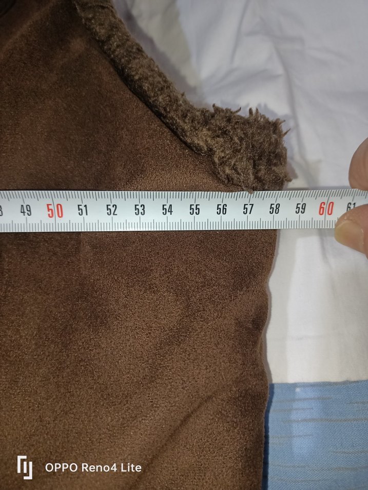 Kahverengi Süet Kürklü Kadın Yelek - Görsel 3