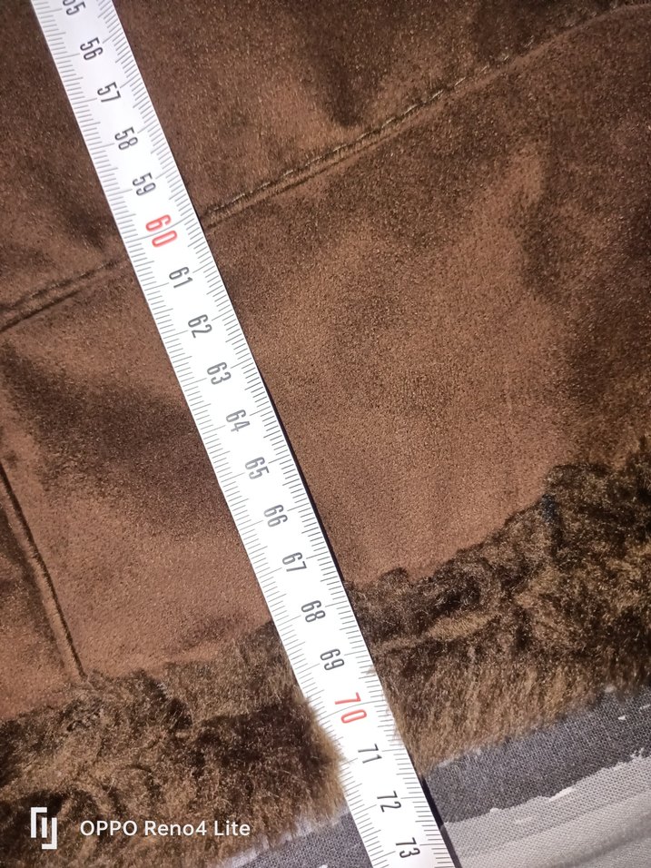 Kahverengi Süet Kürklü Kadın Yelek - Görsel 4